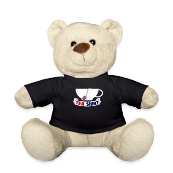 Tea shirt for tea drinkers - Teddy Bear - black - Front