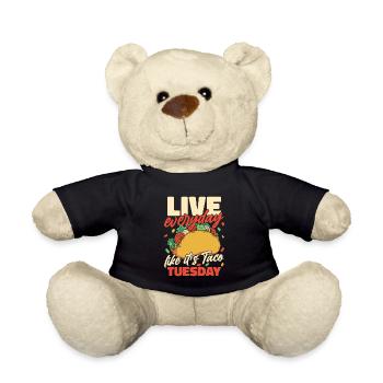 Taco Tacos Mexican Food Mexico - Teddy Bear - black - Front