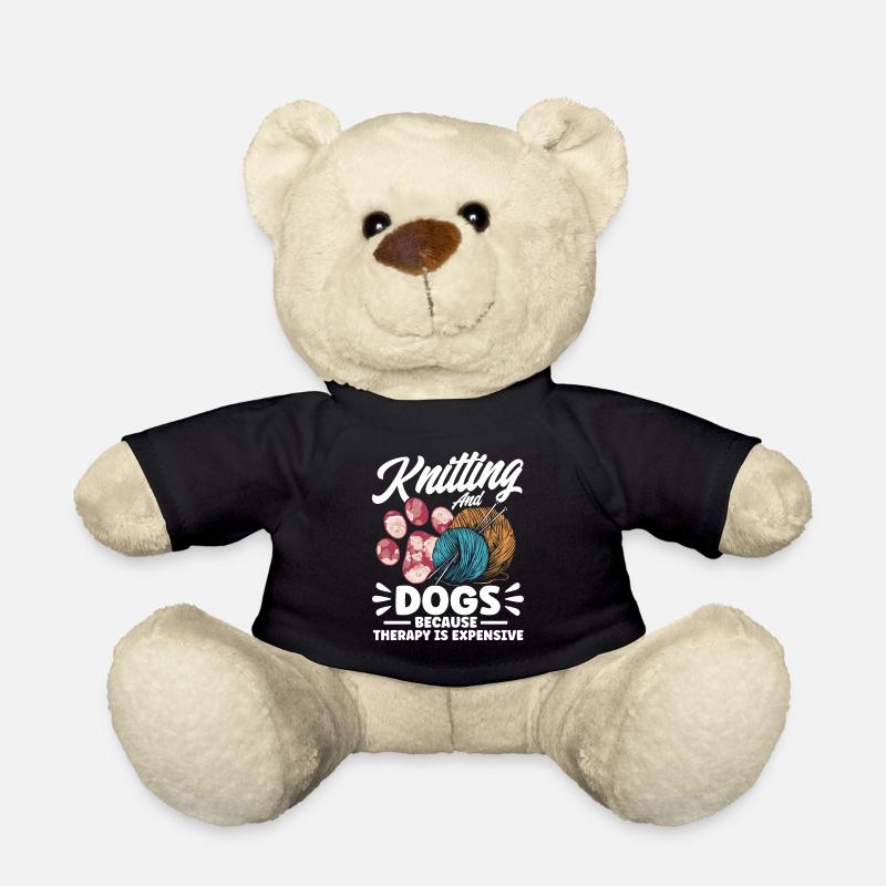 Knitting Yarn Knitting Knitting Fabric Gift - Teddy Bear - black