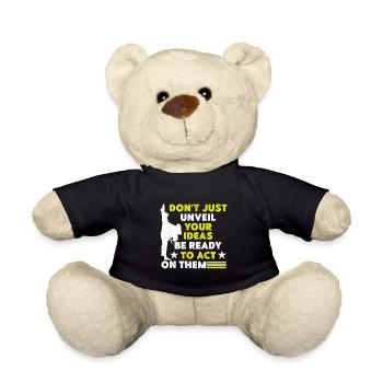 Selbstverteidigung Kampfsport Karate Schwarzgurt - Teddy - Schwarz - Vorne