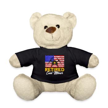 Mining underground Miners Coal miners - Teddy Bear - black - Front