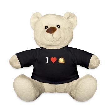 Taco Tacos Mexican Food Mexico - Teddy Bear - black - Front