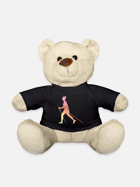 Silhouette de marche nordique - Nounours - noir