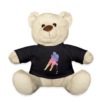 Ice Hockey Silhouette - Teddy - Schwarz - Vorne
