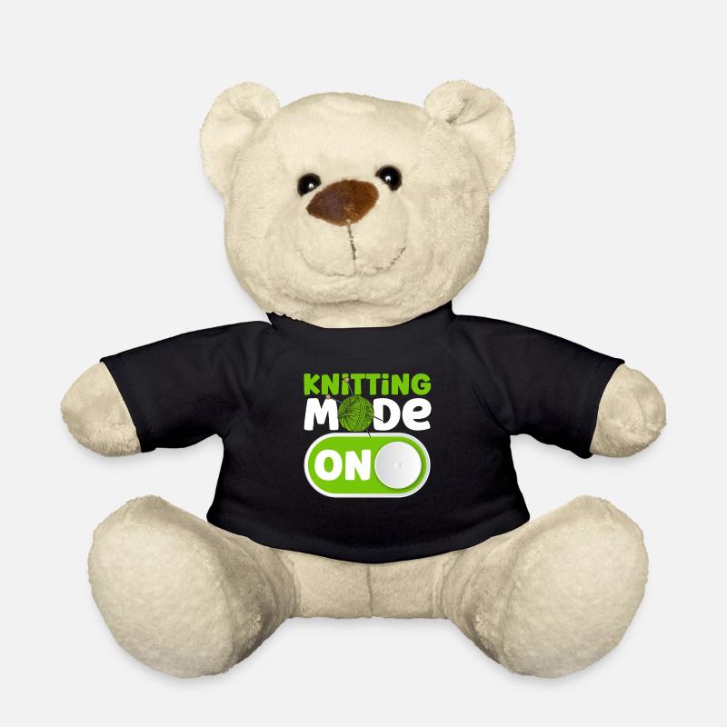 Yarn Knitting Knitting Knitting Lovers Gift - Teddy Bear - black