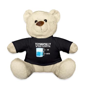Das Glas ist immer Voll Wissenschaft - Teddy - Schwarz - Vorne