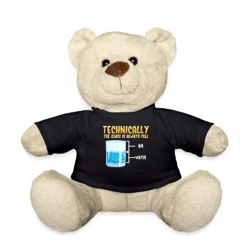 Das Glas ist immer Voll Wissenschaft - Teddy - Schwarz - Vorne