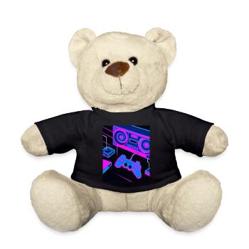 Vaporwave Aesthetic Gaming Console Controller - Teddy Bear - black - Front