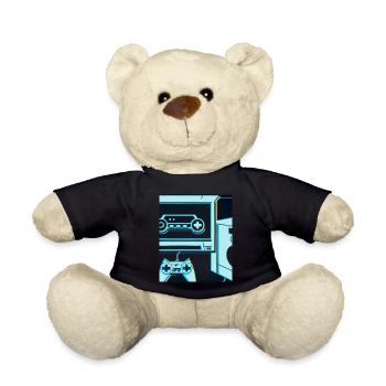 Vaporwave Aesthetic Gaming Console Controller - Teddy Bear - black - Front