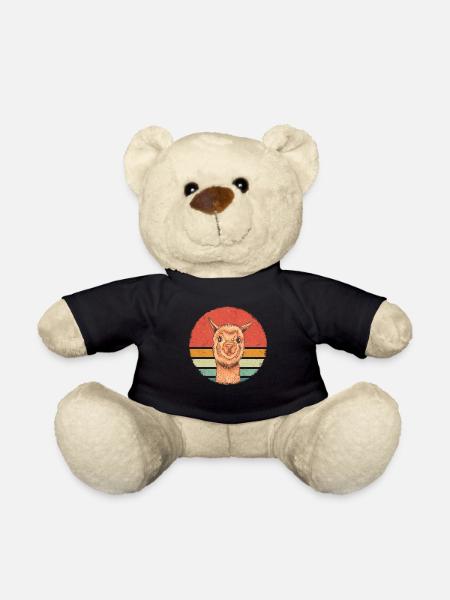 Alpaka Llama - Teddy - Schwarz