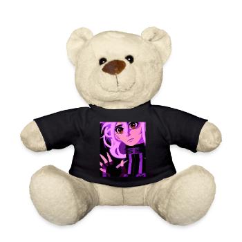 Goth Anime Vaporwave Sexy Goth Girl - Teddy - Schwarz - Vorne