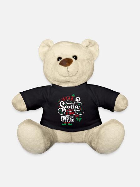 Weihnachten Santa Hunderasse Prager Rattler - Teddy - Schwarz