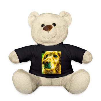 Golden Retriever Portrait Vincent Van Gogh Style - Teddy - Schwarz - Vorne