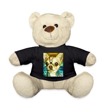 Chihuahua Portrait Vincent Van Gogh Style Hund - Teddy - Schwarz - Vorne
