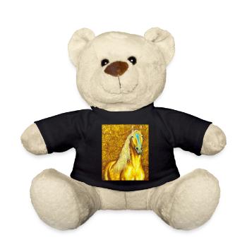 Pferde Portrait Pferd Gustav Klimt Style - Teddy - Schwarz - Vorne