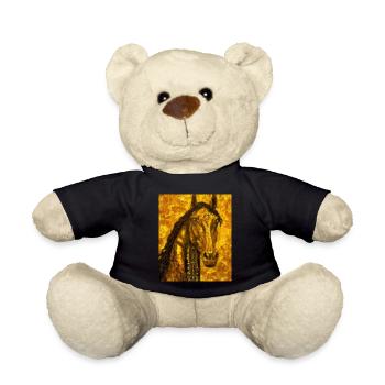 Pferde Portrait Pferd Gustav Klimt Style - Teddy - Schwarz - Vorne