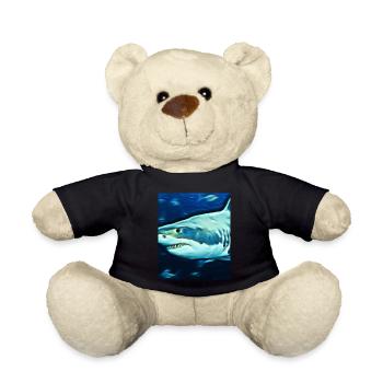 Weißer Hai Vincent Van Gogh Style - Teddy - Schwarz - Vorne