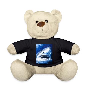 Weißer Hai Vincent Van Gogh Style - Teddy - Schwarz - Vorne