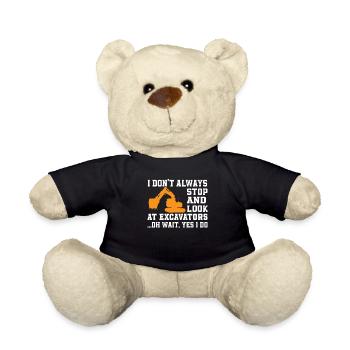 Funny excavator saying - Teddy Bear - black - Front