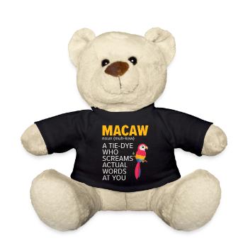 Macaw Parrot Bird Zoo Animal Birdwatcher Pet - Teddy Bear - black - Front