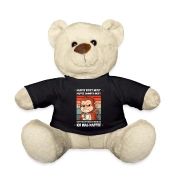 Kaffee Redet Nicht Kaffee Jammert Nicht Affe - Teddy - Schwarz - Vorne
