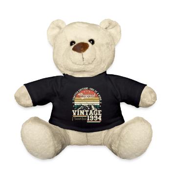 Original November 1994 28th Birthday Gift - Teddy Bear - black - Front