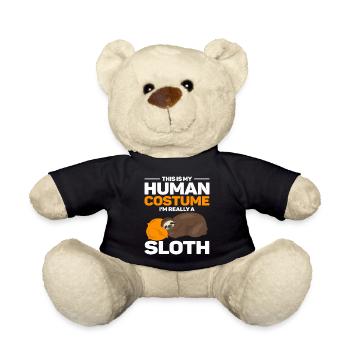C’est mon costume humain, je suis vraiment un paresseux - Nounours - noir - Devant