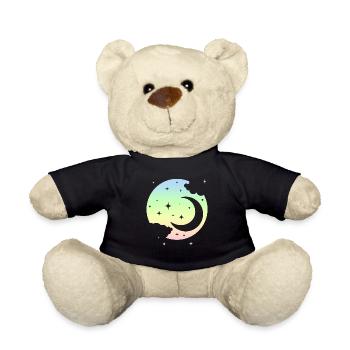Kawaii Moon Pastel Goth Cute - Teddy Bear - black - Front