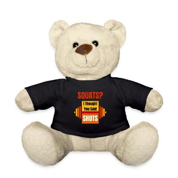 Kniebeugen Ich dachte, du hättest Schüsse Lustiges Training - Teddy - Schwarz - Vorne