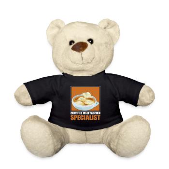Certified Maultaschen Specialist Herrgottsbescheiß - Teddy - Schwarz - Vorne