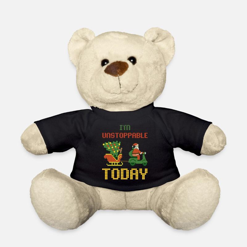 Merry Christmas I'm Unstoppable Today Santa - Teddy - Schwarz
