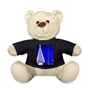 Weihnachten Weihnachtsbaum Schematic Blaupause - Teddy - Schwarz - Vorne