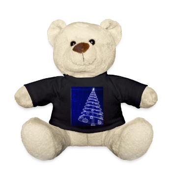 Weihnachten Weihnachtsbaum Schematic Blaupause - Teddy - Schwarz - Vorne