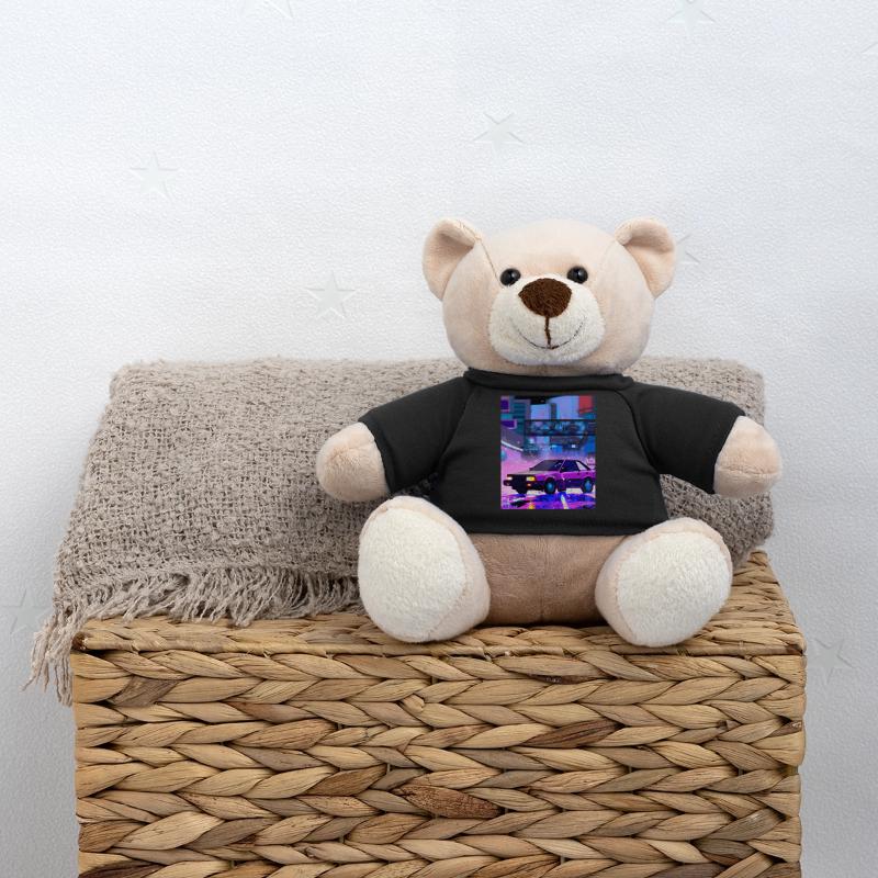 Vaporwave Aesthetic Synthwave Car Teddy