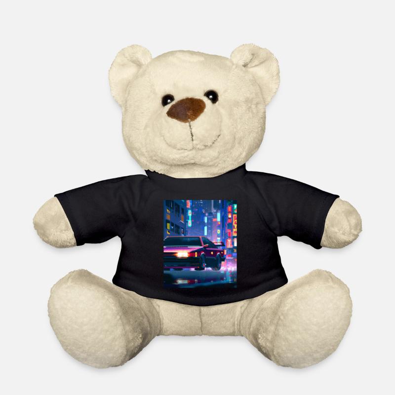 Vaporwave Aesthetic Synthwave Car - Teddy - Schwarz