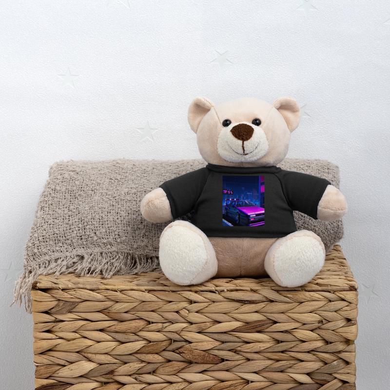 Vaporwave Aesthetic Synthwave Car Teddy