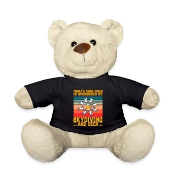 Skydive Skydiver Skydiving Gift - Teddy Bear - black - Front