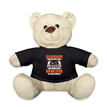 Gleisbauer Schienenarbeiter Gleisbau Track Laborer - Teddy - Schwarz - Vorne