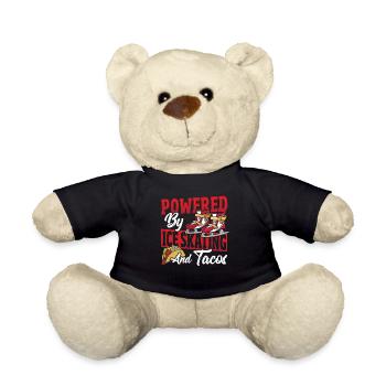 Powered By Ice Skating And Tacos Ice Skater - Teddy Bear - black - Front
