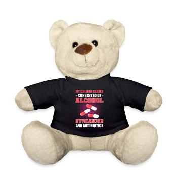 Alcohol, Streaking and Antibiotics Microbiologist - Teddy Bear - black - Front
