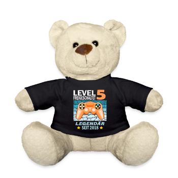 5. Geburtstag Gamer zocken Geburtstjahr 2018 - Teddy - Schwarz - Vorne