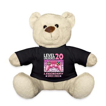20. Geburtstag Gamer zocken Geburtstjahr 2003 - Teddy - Schwarz - Vorne