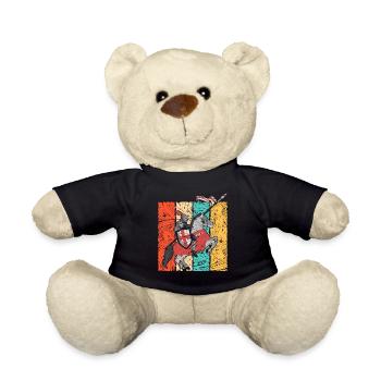 Mittelalterlicher Ritter Retro Reiten - Teddy - Schwarz - Vorne