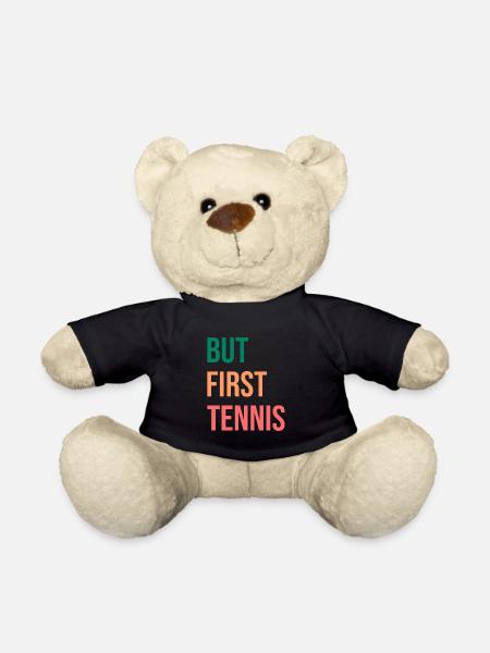 Funny Tennis Art For Women Men Tennis Player Lover - Teddy - Schwarz