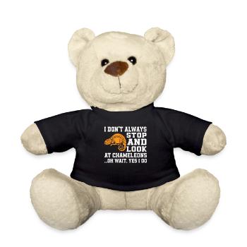 Funny chameleon saying - Teddy Bear - black - Front