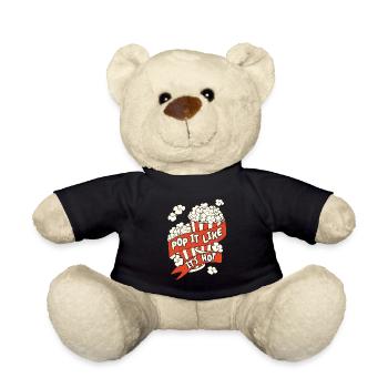 Popcorn Kino Snack Filmeabend - Teddy - Schwarz - Vorne