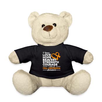 Cell Carcinoma Awareness Cell Carcinoma Survivor - Teddy Bear - black - Front