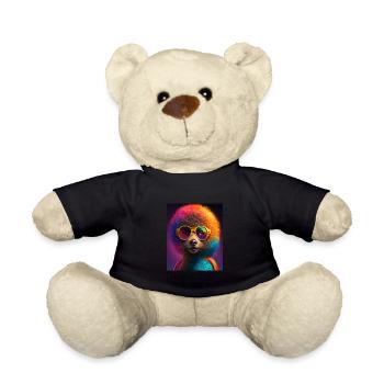 African Otter Pride Pop Art Black Afro Otter - Teddy Bear - black - Front
