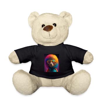 African Otter Pride Pop Art Black Afro Otter - Teddy Bear - black - Front