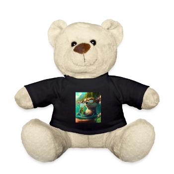 Partygoer Animal Theme Tequila Lover Floating - Teddy - Schwarz - Vorne